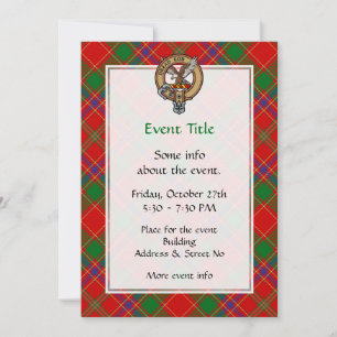 Clan Munro Wapen over Tartan Kaart