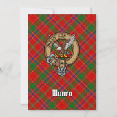 Clan Munro Wapen over Tartan Kaart (Achterkant)