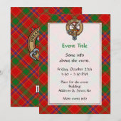 Clan Munro Wapen over Tartan Kaart (Voorkant / Achterkant)