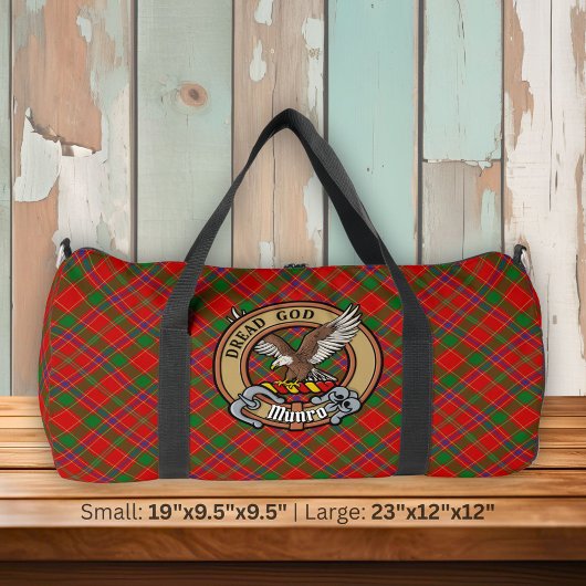 Clan Munro Wapen over Tartan Plunjezak