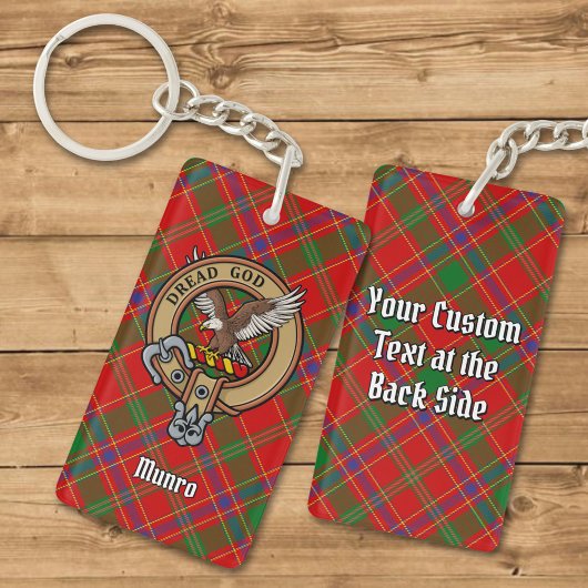 Clan Munro Wapen over Tartan Sleutelhanger