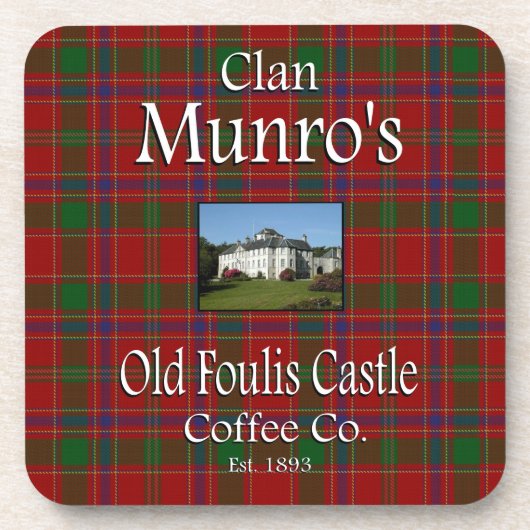 Clan Munro's Old Foulis Castle Coffee Co. Bier Onderzetter (Voorkant)