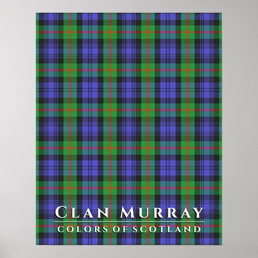 Clan Murray Colors of Scotland 2 Tartan Pset Poster (Voorkant)