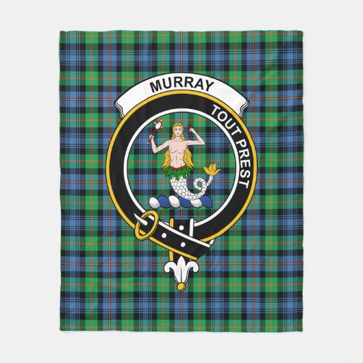 Clan Murray Dysart van Atholl Ancient Tartan Pset Fleece Deken (Voorkant)