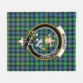 Clan Murray Dysart van Atholl Ancient Tartan Pset Fleece Deken (Voorkant (Horizontaal))