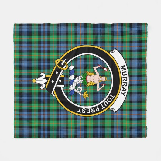 Clan Murray Dysart van Atholl Ancient Tartan Pset Fleece Deken (Voorkant (Horizontaal))