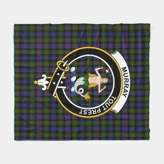 Clan Murray Dysart van Atholl Moderne Tartan Pset Fleece Deken (Voorkant (Horizontaal))