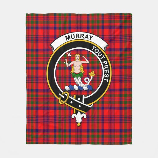 Clan Murray Dysart van Tulloch Tartan Plaid Fleece Deken (Voorkant)
