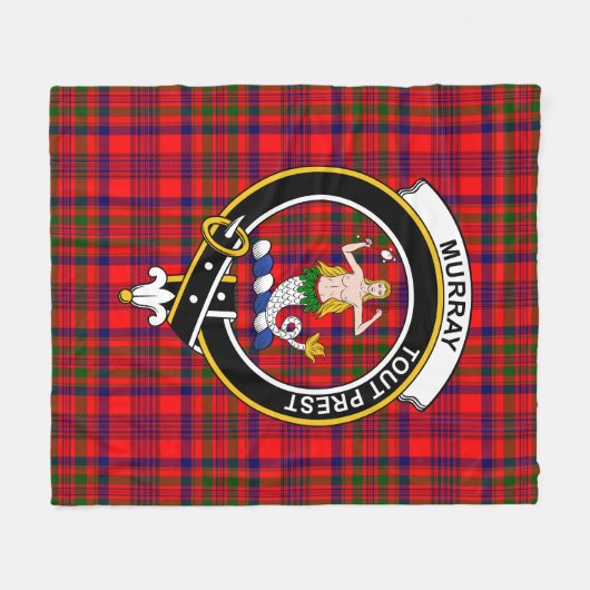 Clan Murray Dysart van Tulloch Tartan Plaid Fleece Deken (Voorkant (Horizontaal))