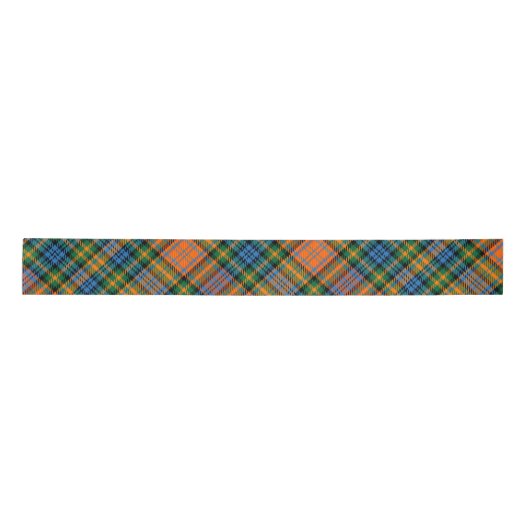 Clan Murray Plaid Tartan Sinaasappel Blauw Groen C Satijnen Lint (Voorkant)