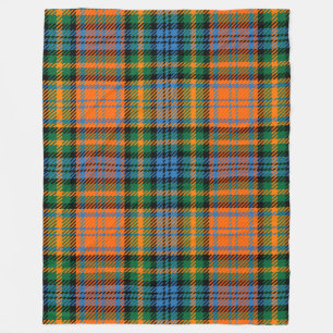 Clan Murray Pset Tartan Blue Oranje Green Check Fleece Deken