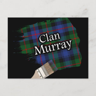 Clan Murray Scottish Tartan Paint Brush Briefkaart