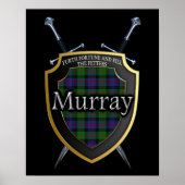 Clan Murray Tartan Beeld & Zwaarden Afdrukken Poster (Voorkant)