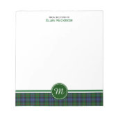 Clan Murray Tartan Monogram Note Pad Notitieblok (Voorkant)