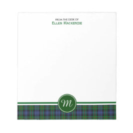 Clan Murray Tartan Monogram Note Pad Notitieblok