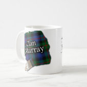 Clan Murray Tartan Paint Brush Cup Mok (Voorkant links)