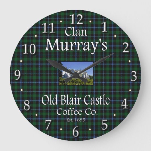 Clan Murray's oude Blair Castle Coffee Co. Grote Klok (Voorkant)