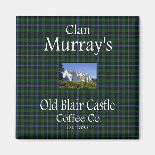 Clan Murray's oude Blair Castle Coffee Co. Magneet