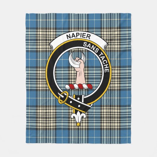 Clan Napier Ancient Tartan Pset Fleece Deken (Voorkant)