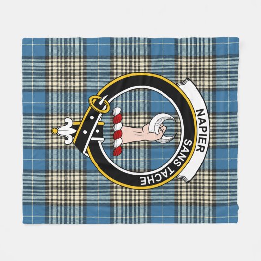 Clan Napier Ancient Tartan Pset Fleece Deken (Voorkant (Horizontaal))