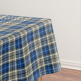 Clan Napier Blauw, Zwart-wit Schotse Tartan Tafelkleed