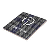 Clan Napier Crest Badge en Tartan Tegeltje (Zijkant)