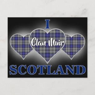 Clan Napier I Love Scotland Tartan Hart Briefkaart
