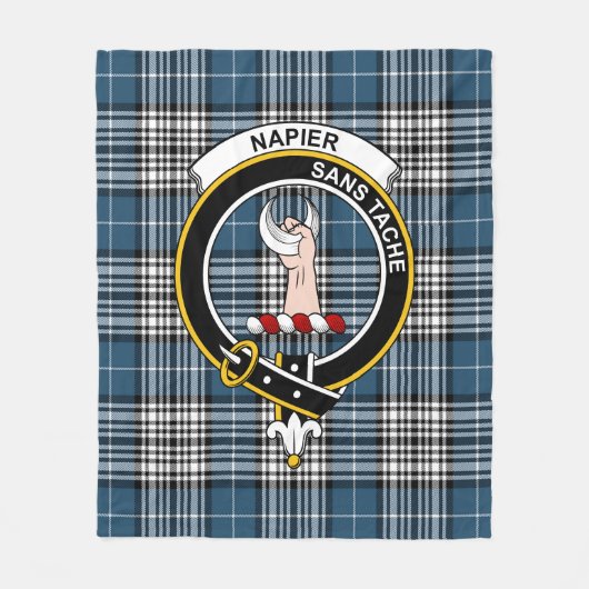 Clan Napier Modern Tartan Pset Fleece Deken (Voorkant)
