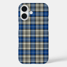 Clan Napier Tartan Blue, Black and White Pset