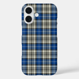 Clan Napier Tartan Blue, Black and White Pset iPhone 16 Hoesje