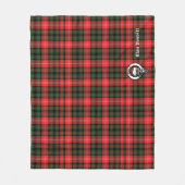 Clan Nesbitt Crest Badge & Tartan Gepersonaliseerd Fleece Deken (Voorkant)