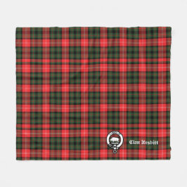 Clan Nesbitt Crest Badge & Tartan Gepersonaliseerd Fleece Deken