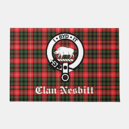 Clan Nesbitt Crest Badge & Tartan Persoonlijk Deurmat
