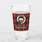 Clan Nesbitt Crest Badge & Tartan Persoonlijk Glas (Achterkant)