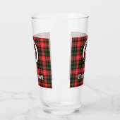 Clan Nesbitt Crest Badge & Tartan Persoonlijk Glas (Links)