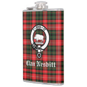 Clan Nesbitt Crest Badge & Tartan Persoonlijk Heupfles (Links)