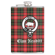 Clan Nesbitt Crest Badge & Tartan Persoonlijk