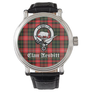 Clan Nesbitt Crest Badge & Tartan Persoonlijk Horloge