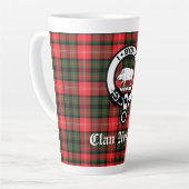 Clan Nesbitt Crest Badge & Tartan Persoonlijk Latte Mok (Linkerhoek)
