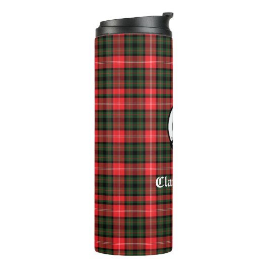 Clan Nesbitt Crest Badge & Tartan Persoonlijk Thermosbeker (Gedraaid links)