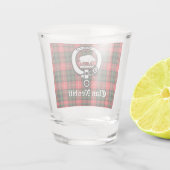 Clan Nesbitt Crest Badge & Tartan Shot Glas (Achterkant)