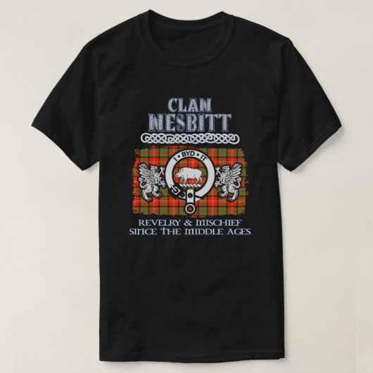 Clan Nesbitt crest Schotse clans Schotse achternaa T-shirt (Design voorkant)