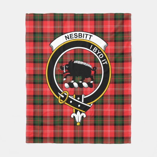 Clan Nesbitt Tartan Pset Fleece Deken (Voorkant)