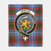 Clan Newton Tartan Pset Fleece Deken (Voorkant)