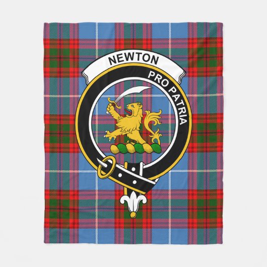Clan Newton Tartan Pset Fleece Deken (Voorkant)
