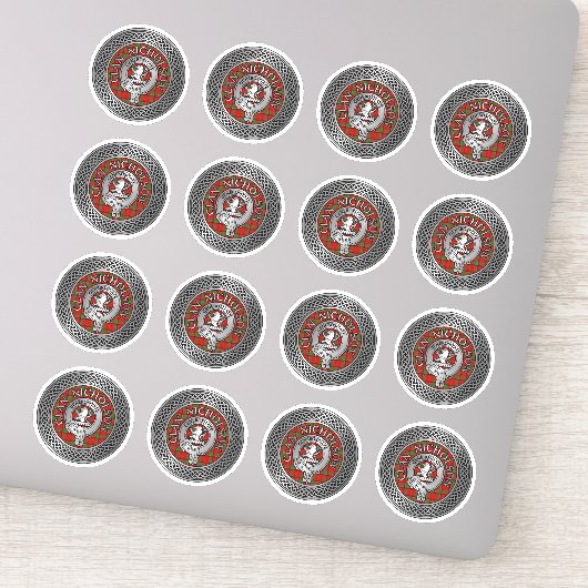 Clan Nicholson Crest & Knoop van het tartan Sticker (Detail)