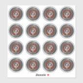 Clan Nicholson Crest & Knoop van het tartan Sticker (Vel)