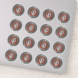 Clan Nicholson Crest & Tartan Knot Sticker