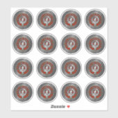 Clan Nicholson Crest & Tartan Knot Sticker (Vel)