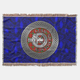 Clan Nicholson Wapen & Tartan Knoop Deken